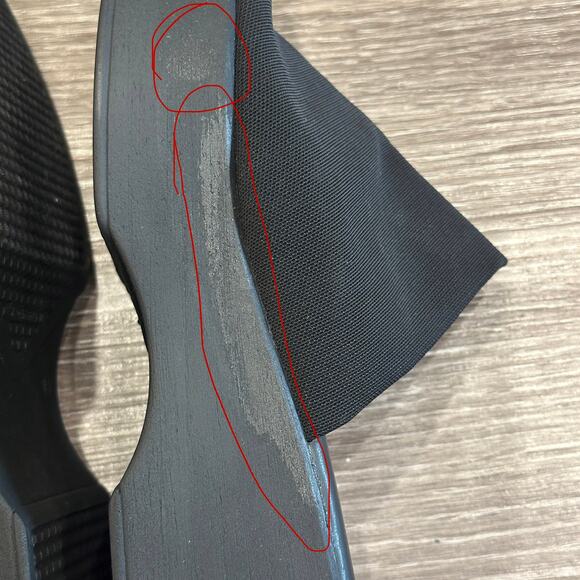 Steve Madden Black Slinky30 Chunky Platform Sandal Sz 8.5 Y2K Indie Sleaze Party - Picture 8 of 9